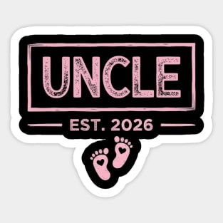 Uncle Est. 2026 Baby Announcement Sticker